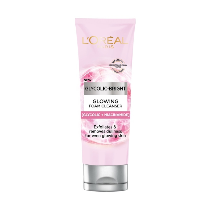 Loreal Glycolic Bright Cleanser Foam 100ml Glycolic Acid - Image 1